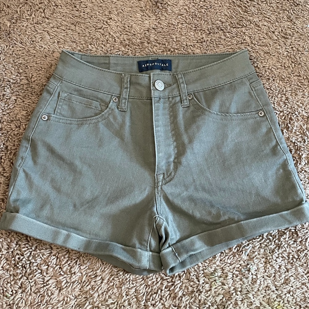 Never worn, super comfy, stretchy green shorts!